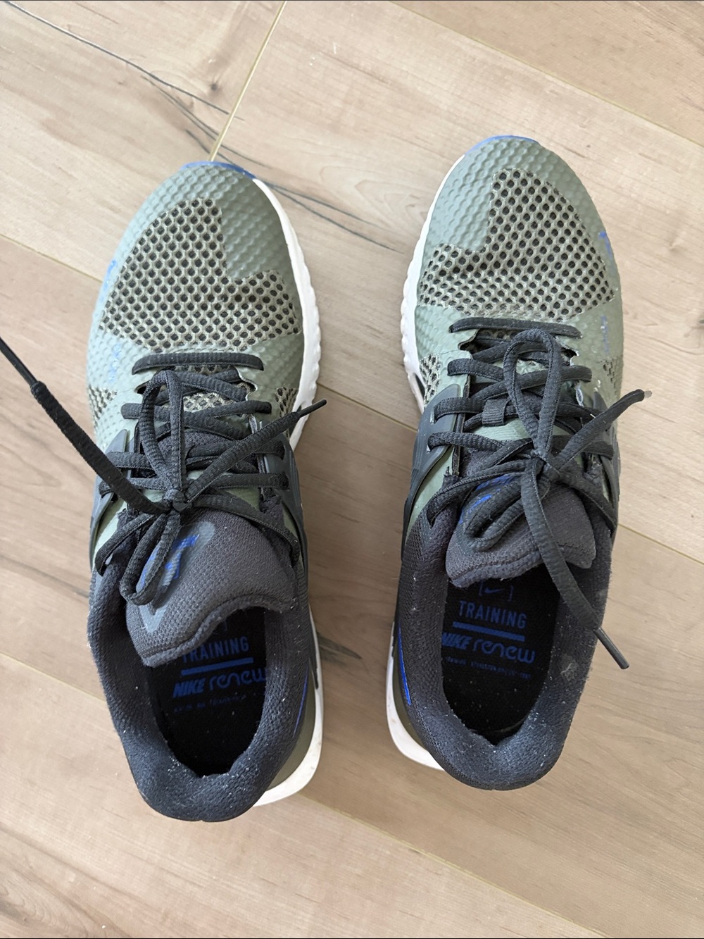 Nike Renew Olive Green and Black Training Sneakers